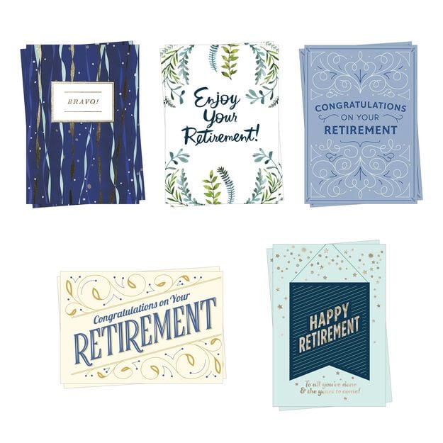 Retirement Fireworks Assorted Retirement Cards 10 Pack