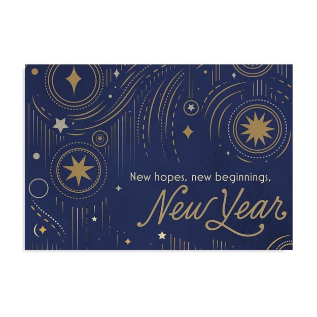 New Hopes, New Beginnings Stars New Year Card