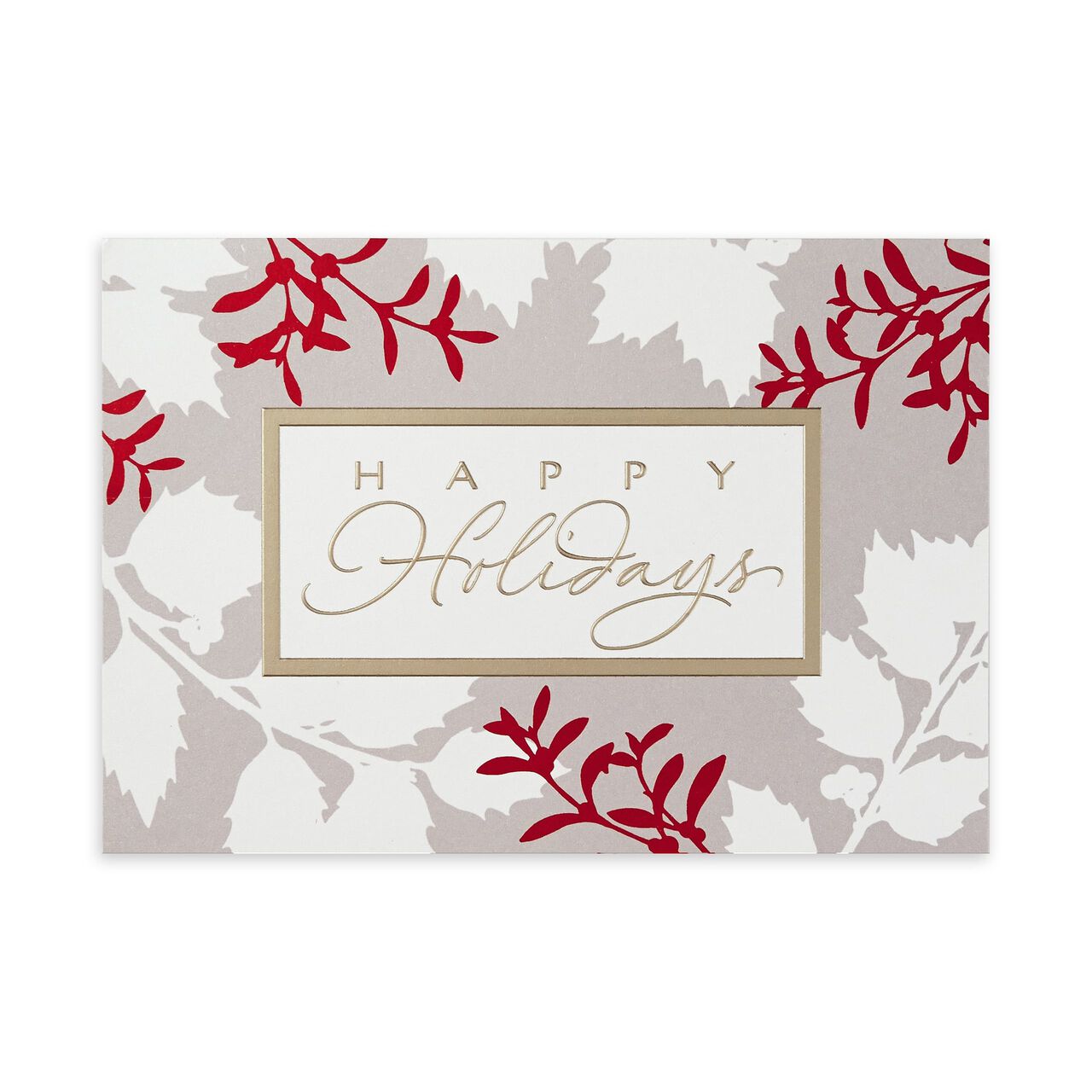 Holly Silhouettes Premium Holiday Card image number 0