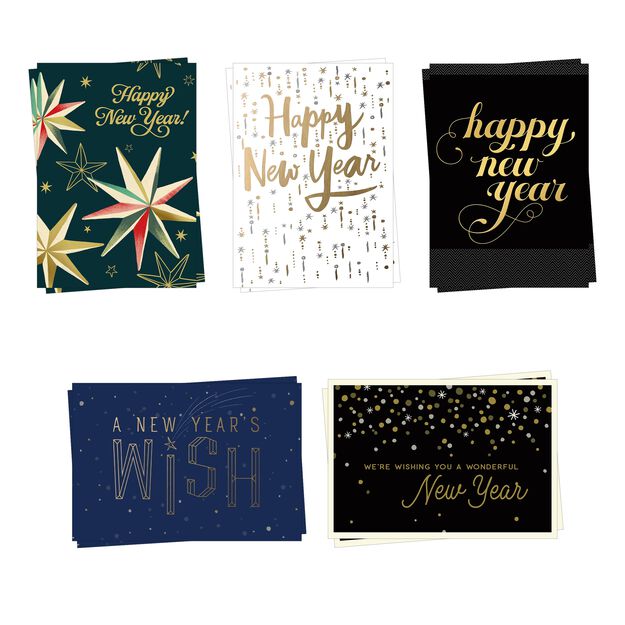 Bright Year Ahead Assorted Happy New Year Cards 10 Pack
