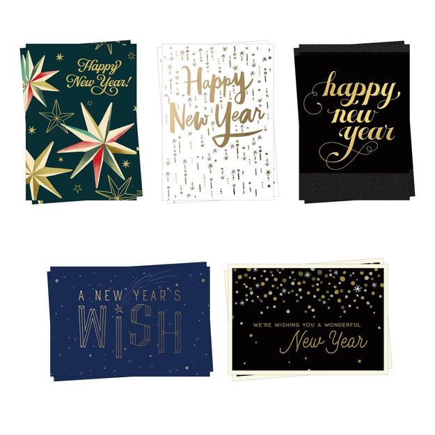 Bright Year Ahead Assorted Happy New Year Cards 10 Pack