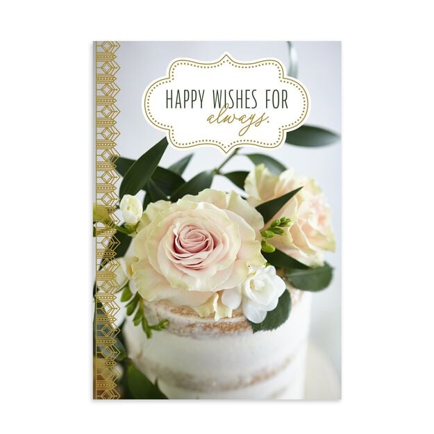 Happy Wishes Cake Wedding Card