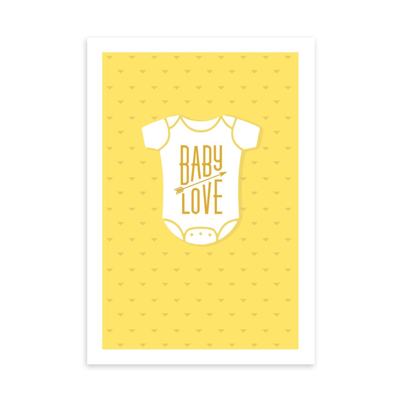 Yellow & White Onesie New Baby Card image number 0