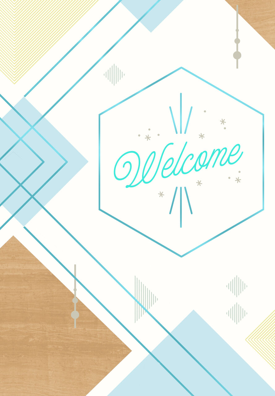 Geometric Pattern Elevated Welcome Card