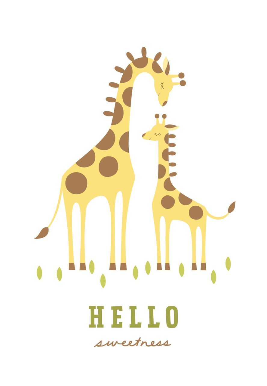 Hello Sweetness Giraffe New Baby Card