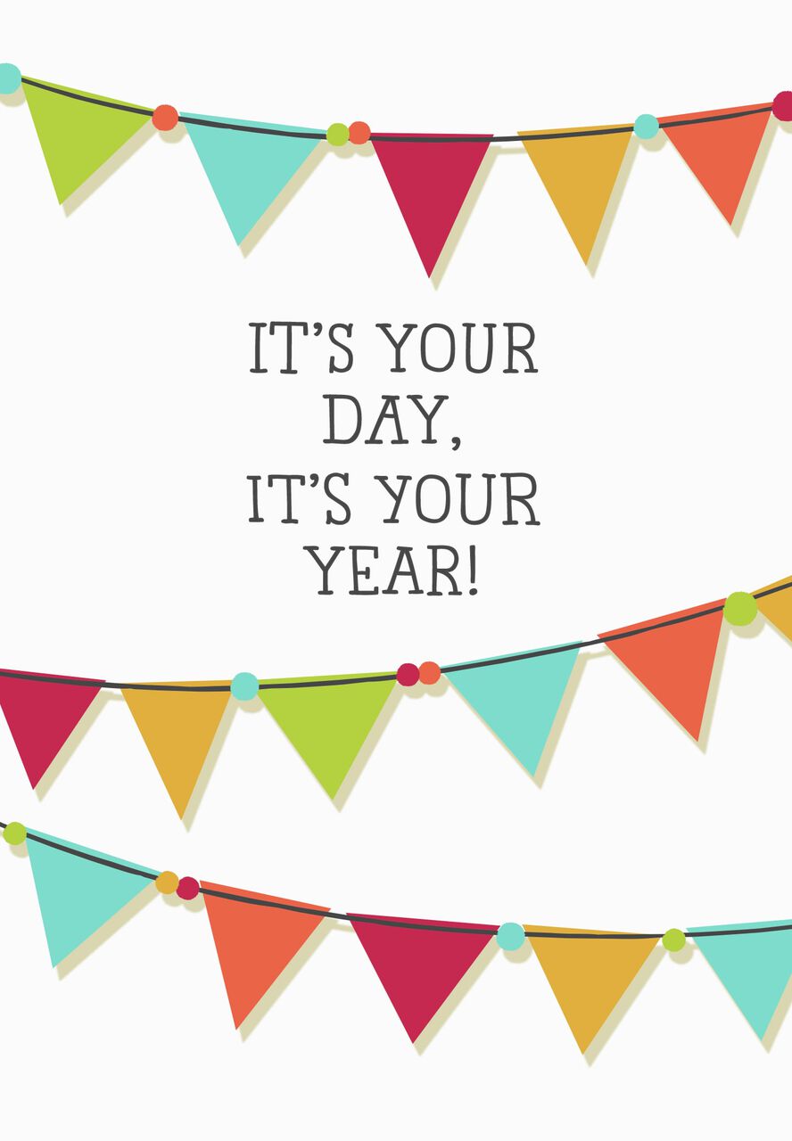 Party Banners Birthday Card