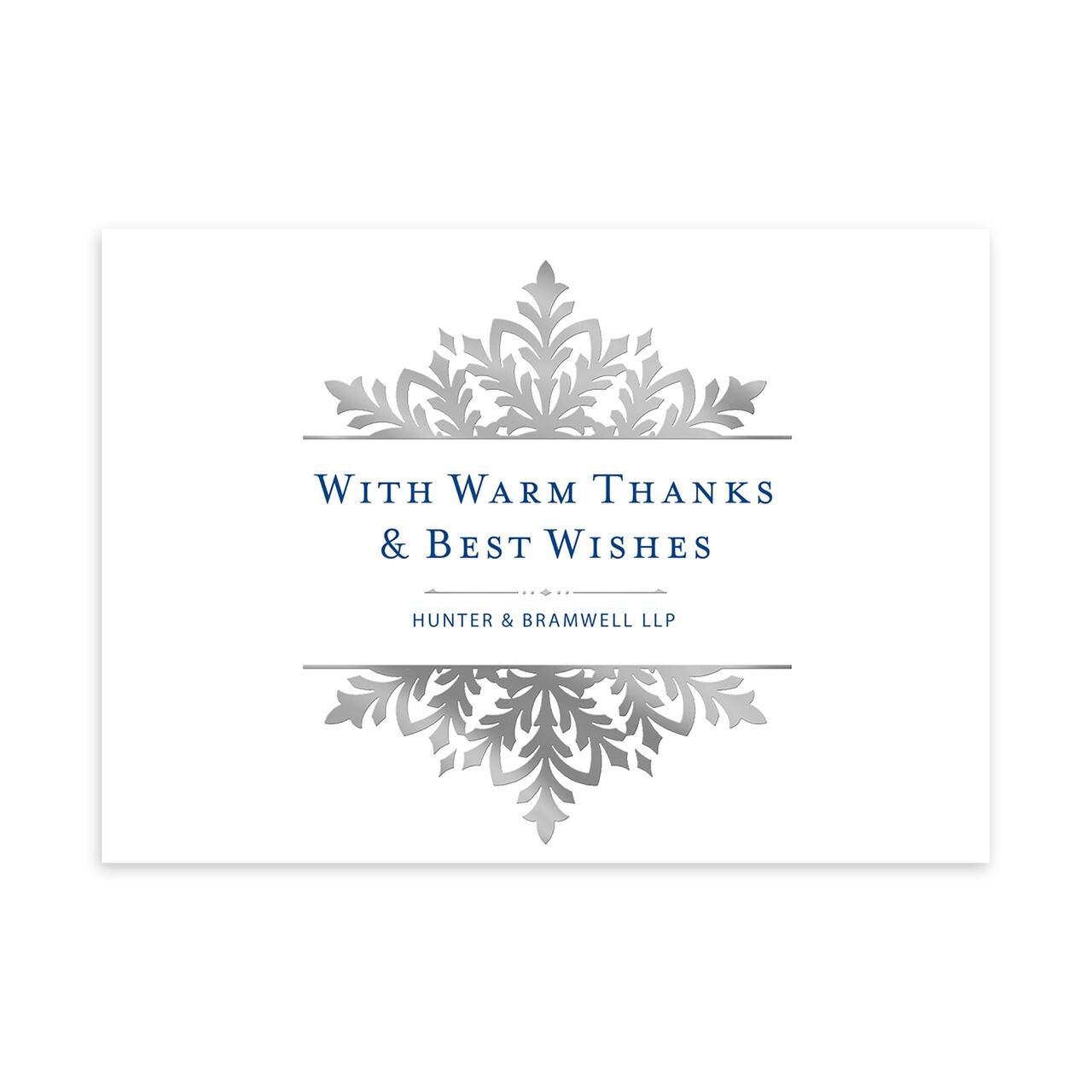 Ornate Shimmering Snowflake Customizable Holiday Card image number 3