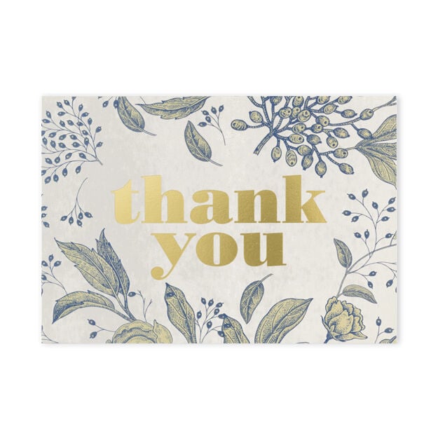 Soft Botanicals Thank You Card