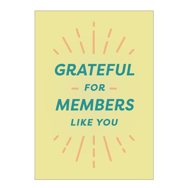 Grateful for Member Appreciation Card