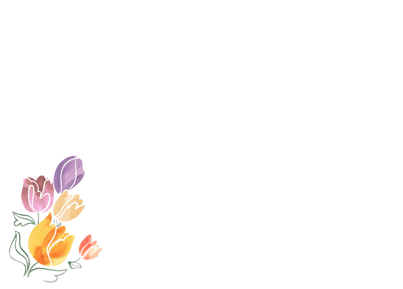 Colorful Tulips Easter Card