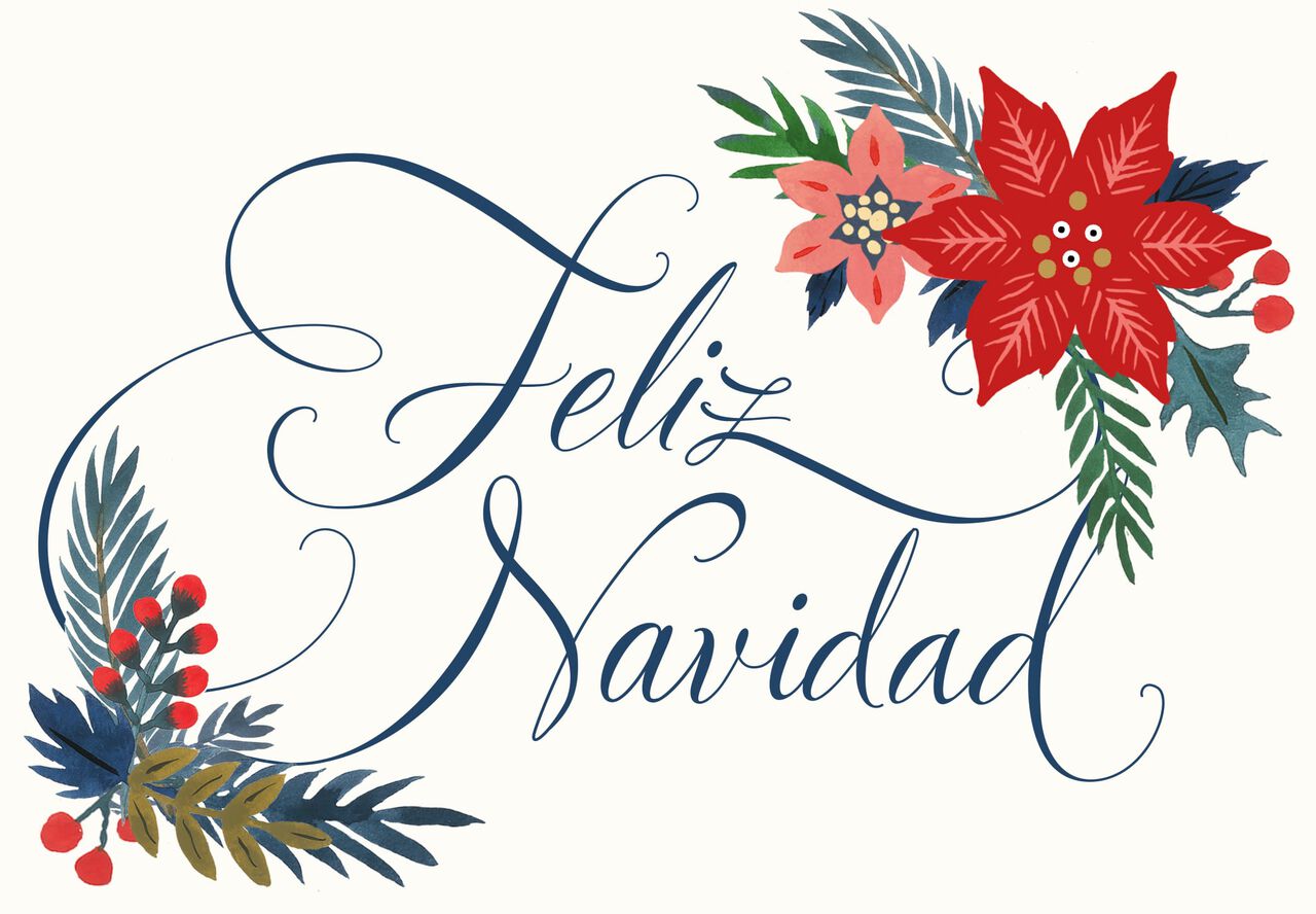 Pine-Framed Feliz Navidad Spanish Christmas Card | Hallmark Business