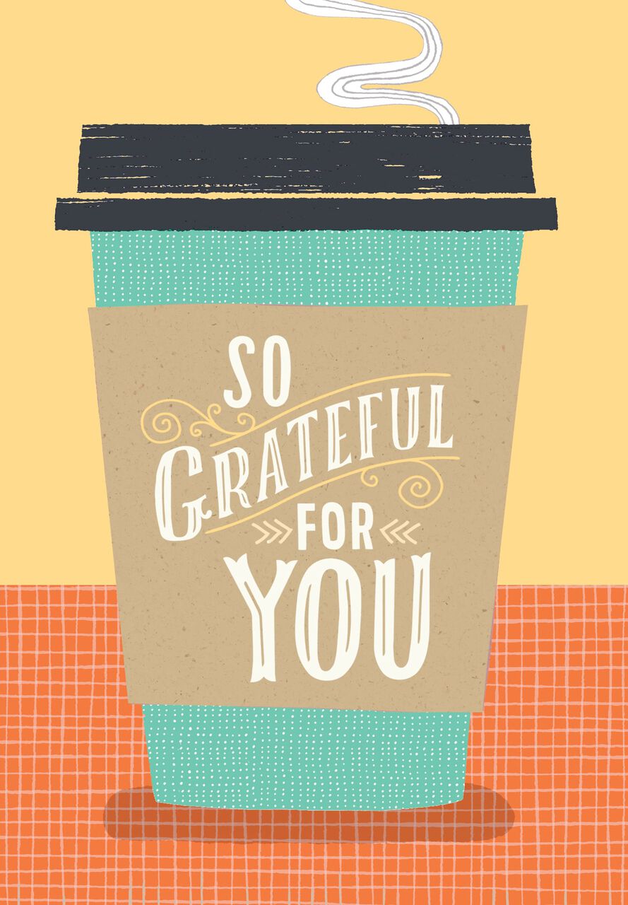 Coffee Cup & Grateful Appreciation Card