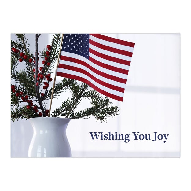 Wishing you Joy Holiday Patriotic Card