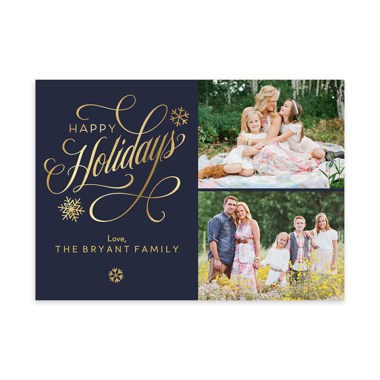 Elegant & Shining Happy Holidays Multi Photo Card image number 1