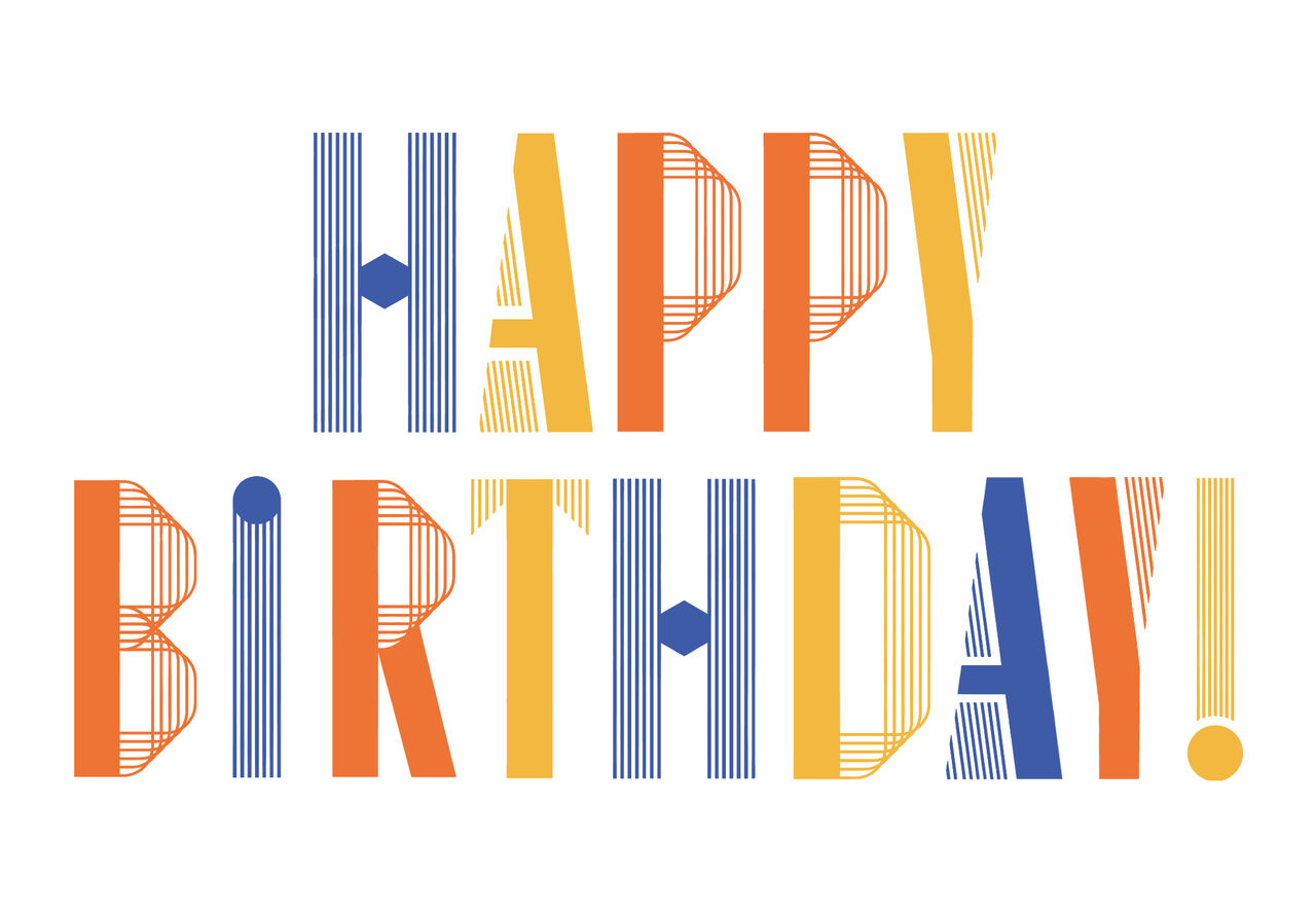Bold and Bright Lettering Birthday Card