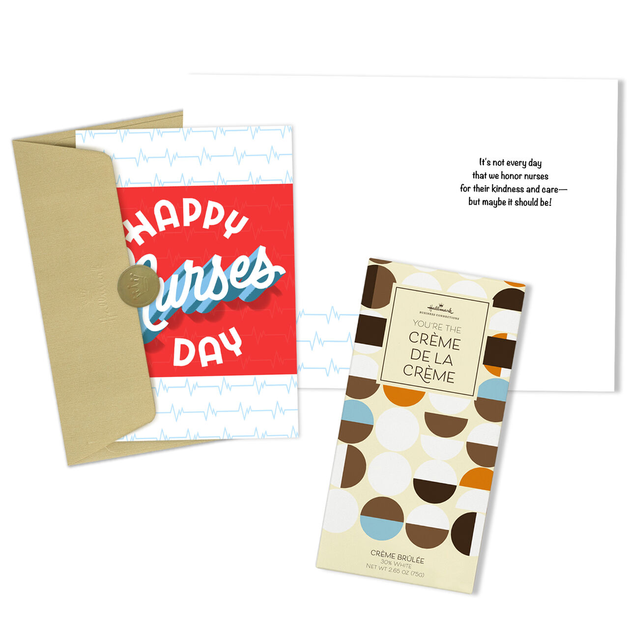 Heart Beat Happy Nurses Day Appreciation Gift Chocolate Bar & Card Gift Bundles Set of 5 (10 Items) image number 1