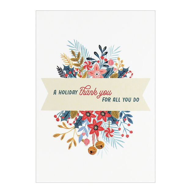 Seasonal Bouquet Holiday Employee Appreciation Card