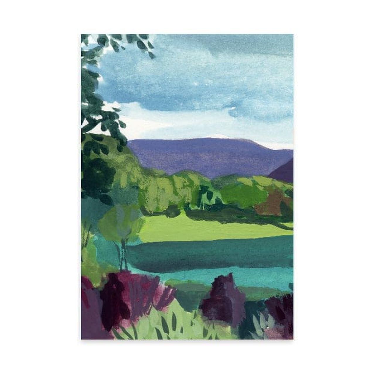 Watercolor Landscape Just Because Card image number 0