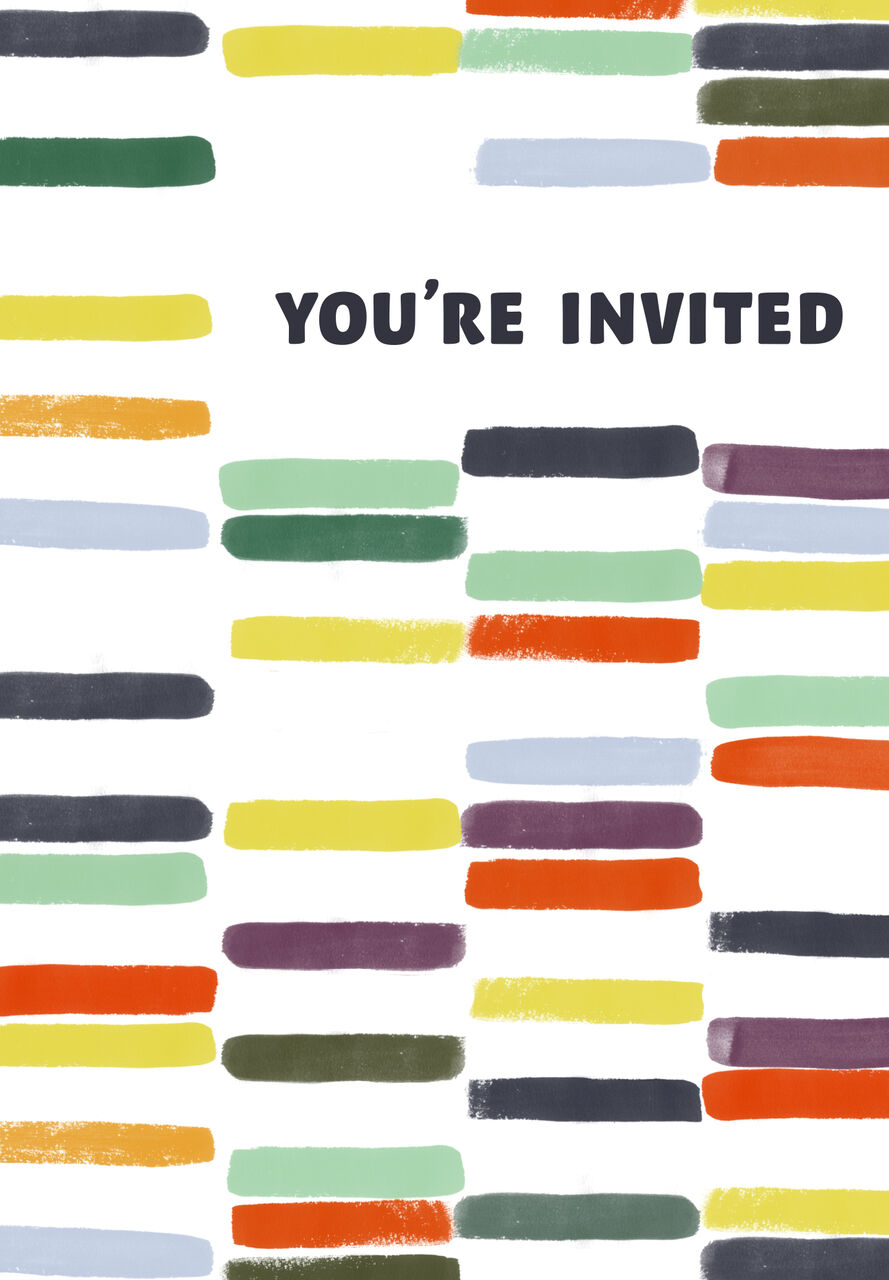 You're Invited Colorful Invitation Card