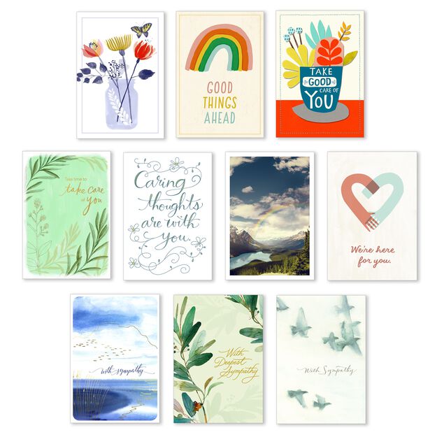Assorted Encouragement, Get Well & Sympathy Cards 50 Pack