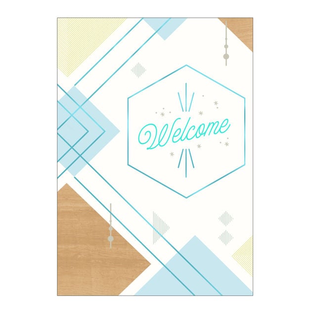 Geometric Pattern Elevated Welcome Card