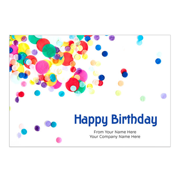 Colorful Confetti Customizable Cover Birthday Card