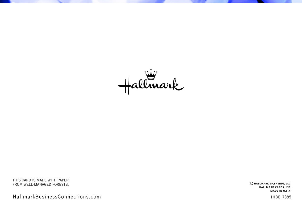Blue & Silver Lights New Year Card