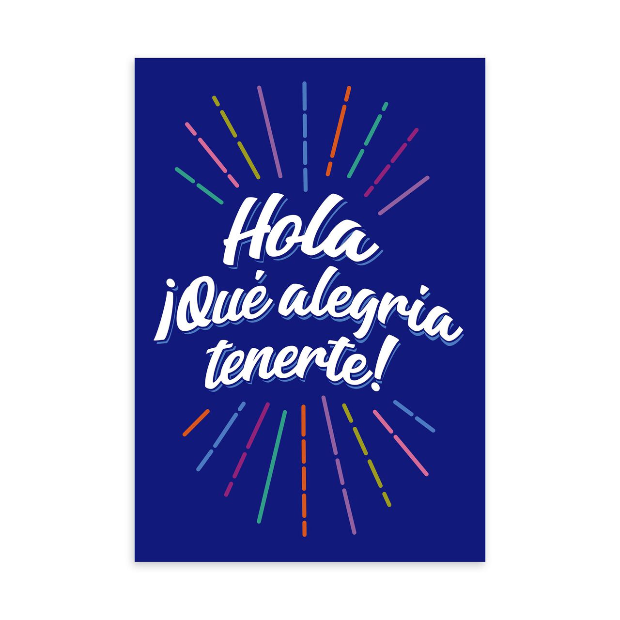 Colorful Hello & Welcome Spanish Welcome Card image number 0