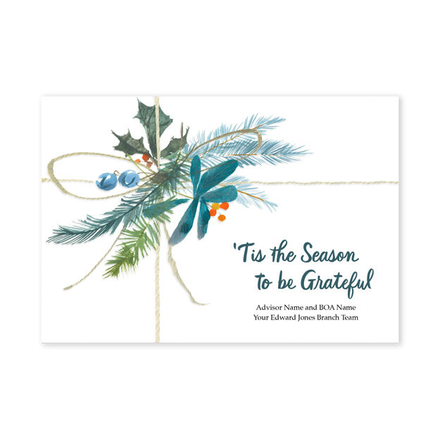Season to Be Grateful Customizable Cover Holiday Cards