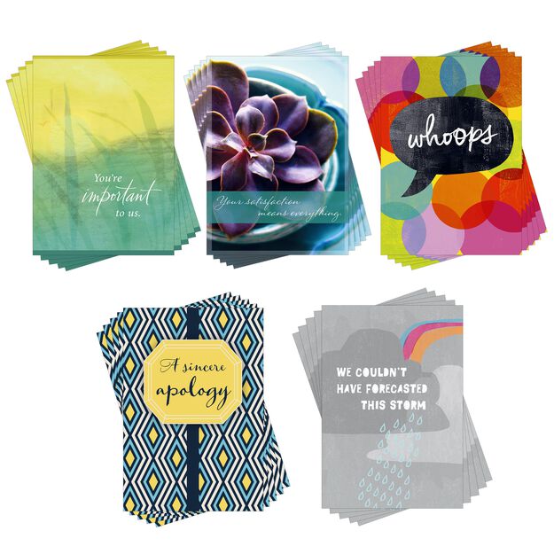 Sincere Sorry Assorted Apology Cards 25 Pack