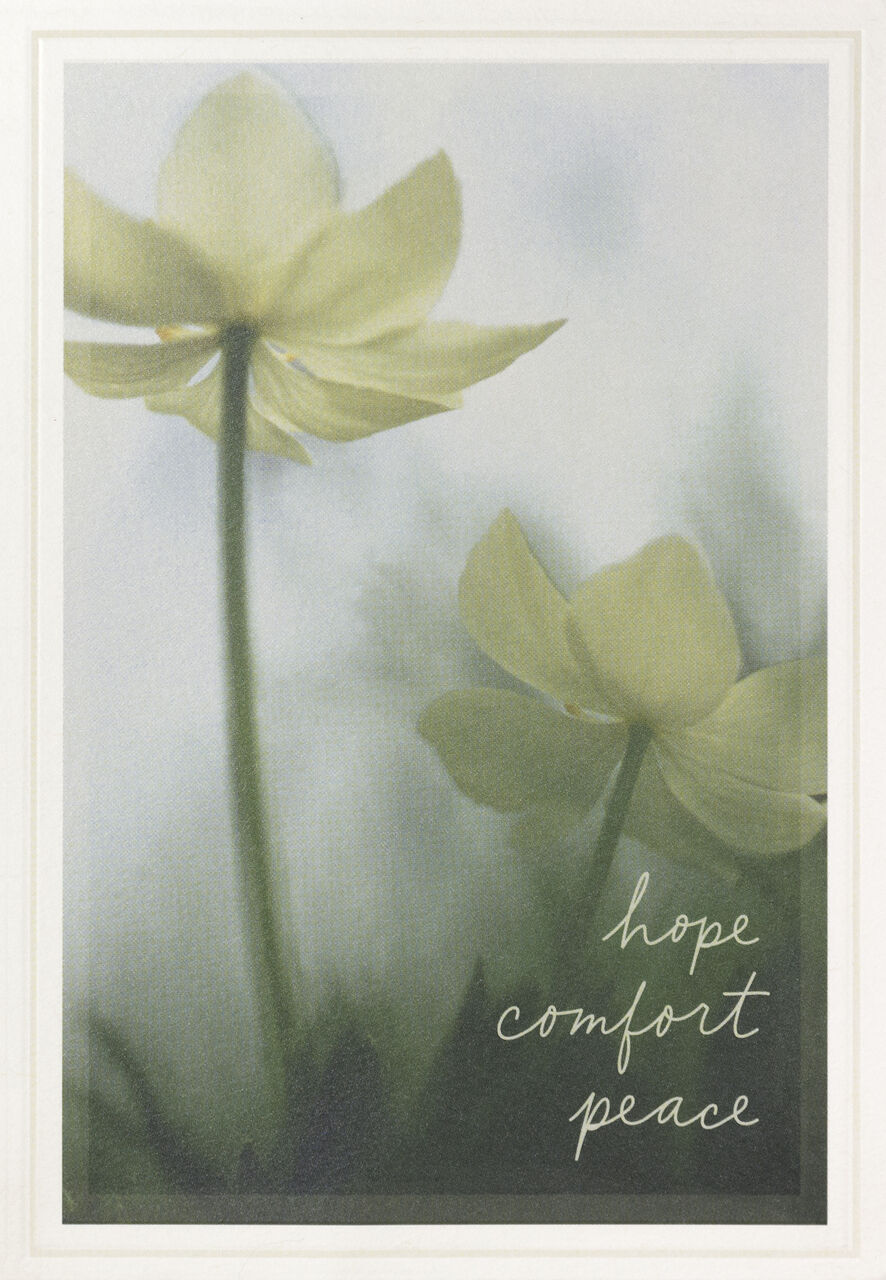 Hope, Comfort, Peace Sympathy Card