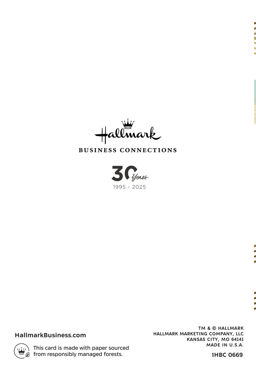 Gold Celebration Work Anniversary Card