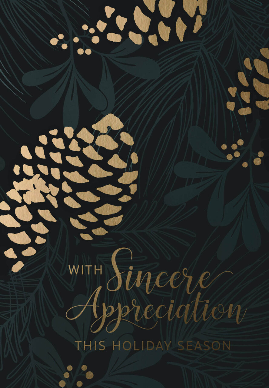Elegant Pines Appreciation at the Holidays Card
