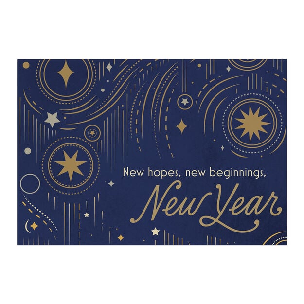New Hopes, New Beginnings Stars New Year Card