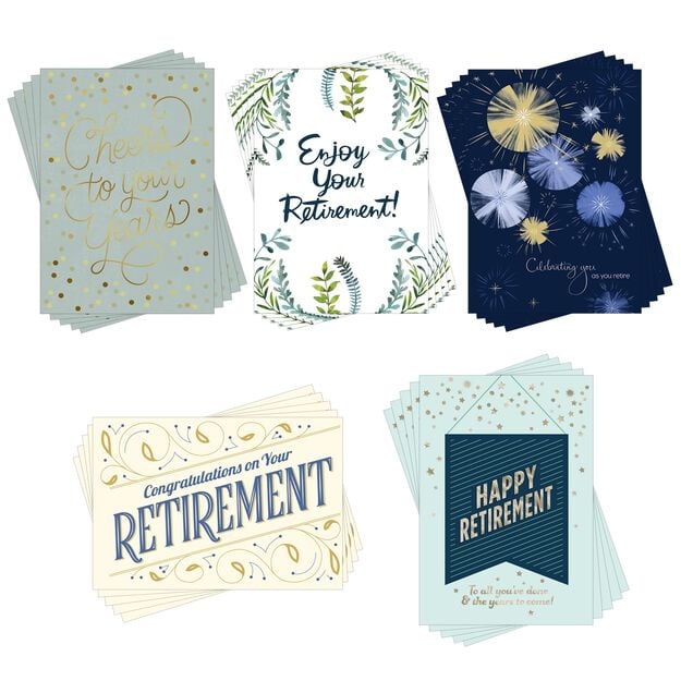 Assorted Retirement Cards 25 Pack