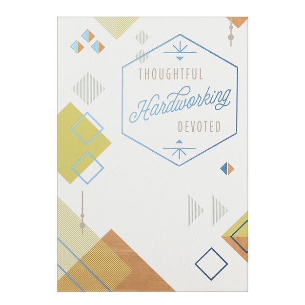 Geometric Pattern Elevated Employee Appreciation Card