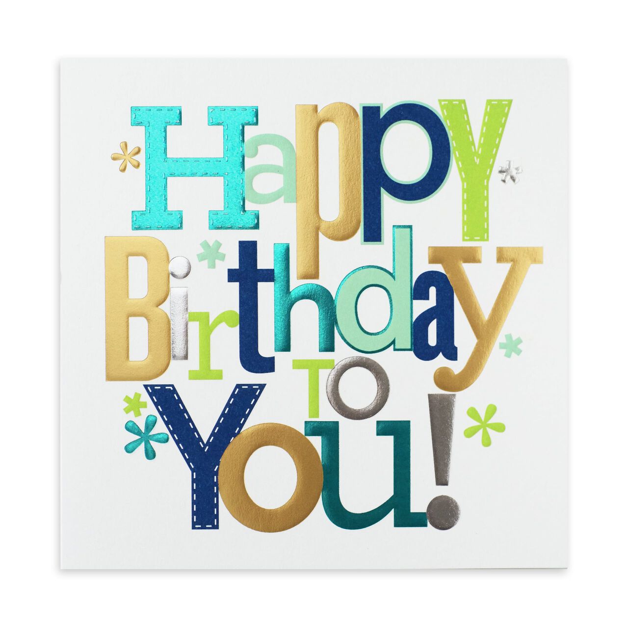 Triple Foil Wish Birthday Card image number 0