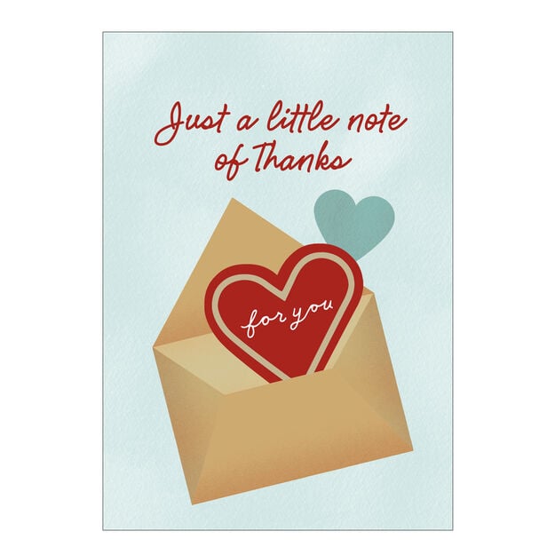 Note of Thanks Valentine's Day Card