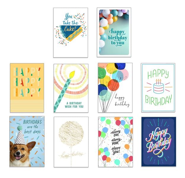 Classic Collection Assorted Birthday Cards 50 Pack