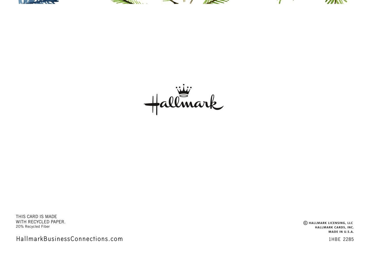 Pine Snowflakes Christmas Card
