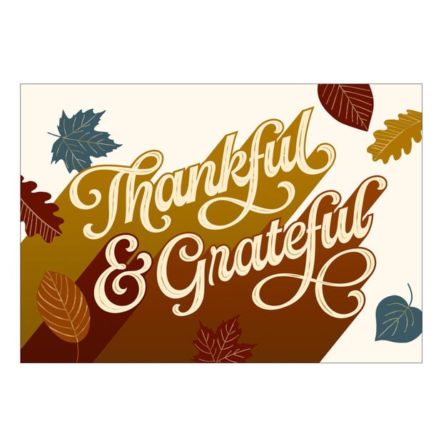 Thankful & Grateful Thanksgiving Card