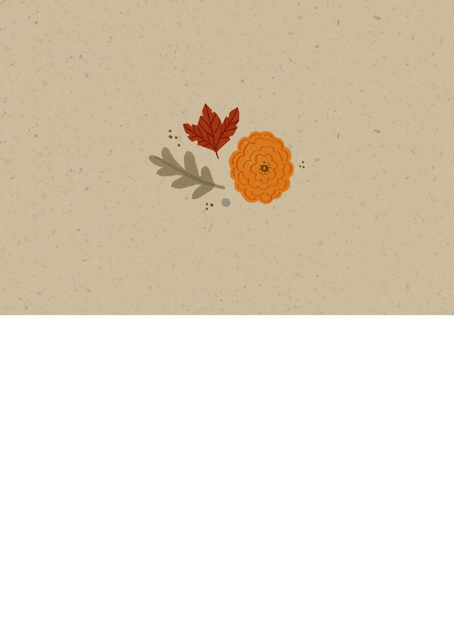 Giving Thanks Fall Botanicals Thanksgiving Card