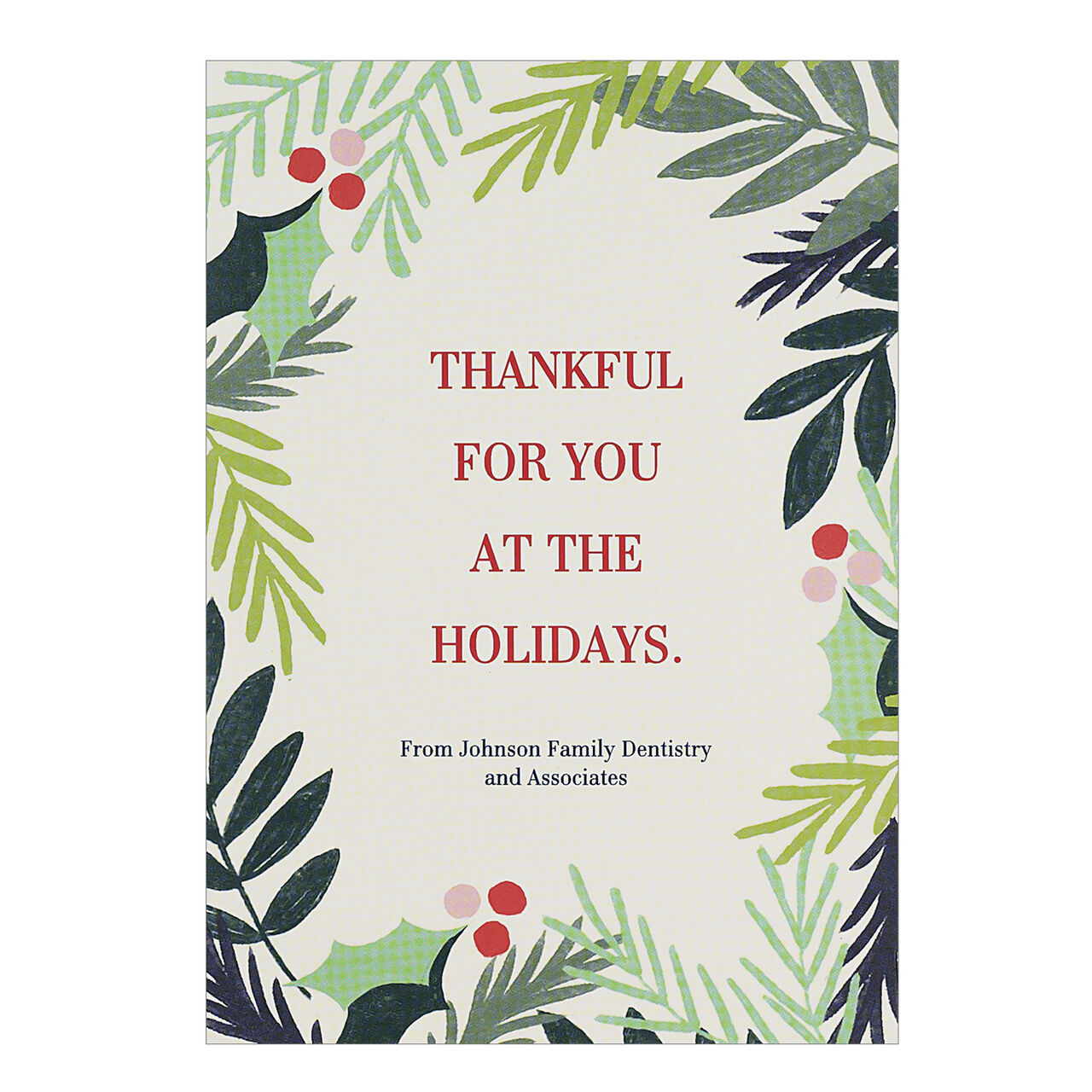 Thankful for You Holiday Customizable Card image number 1