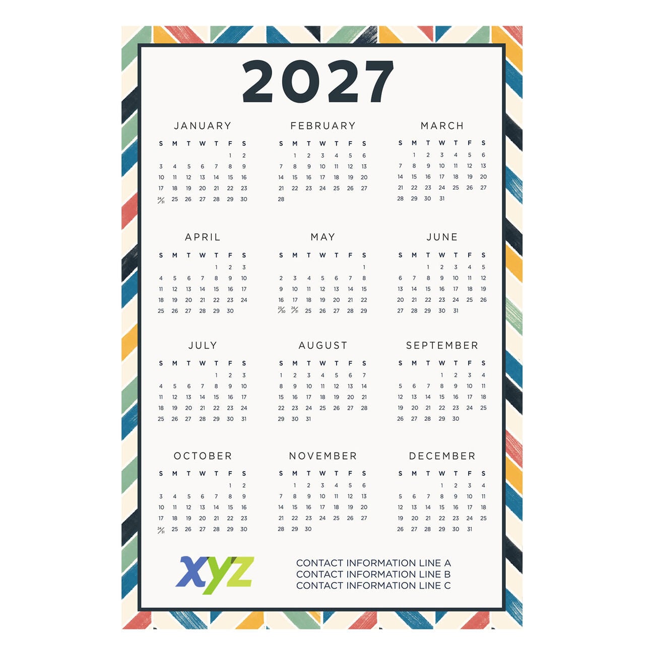 Chevron 2027 Magnetic Calendar image number 0