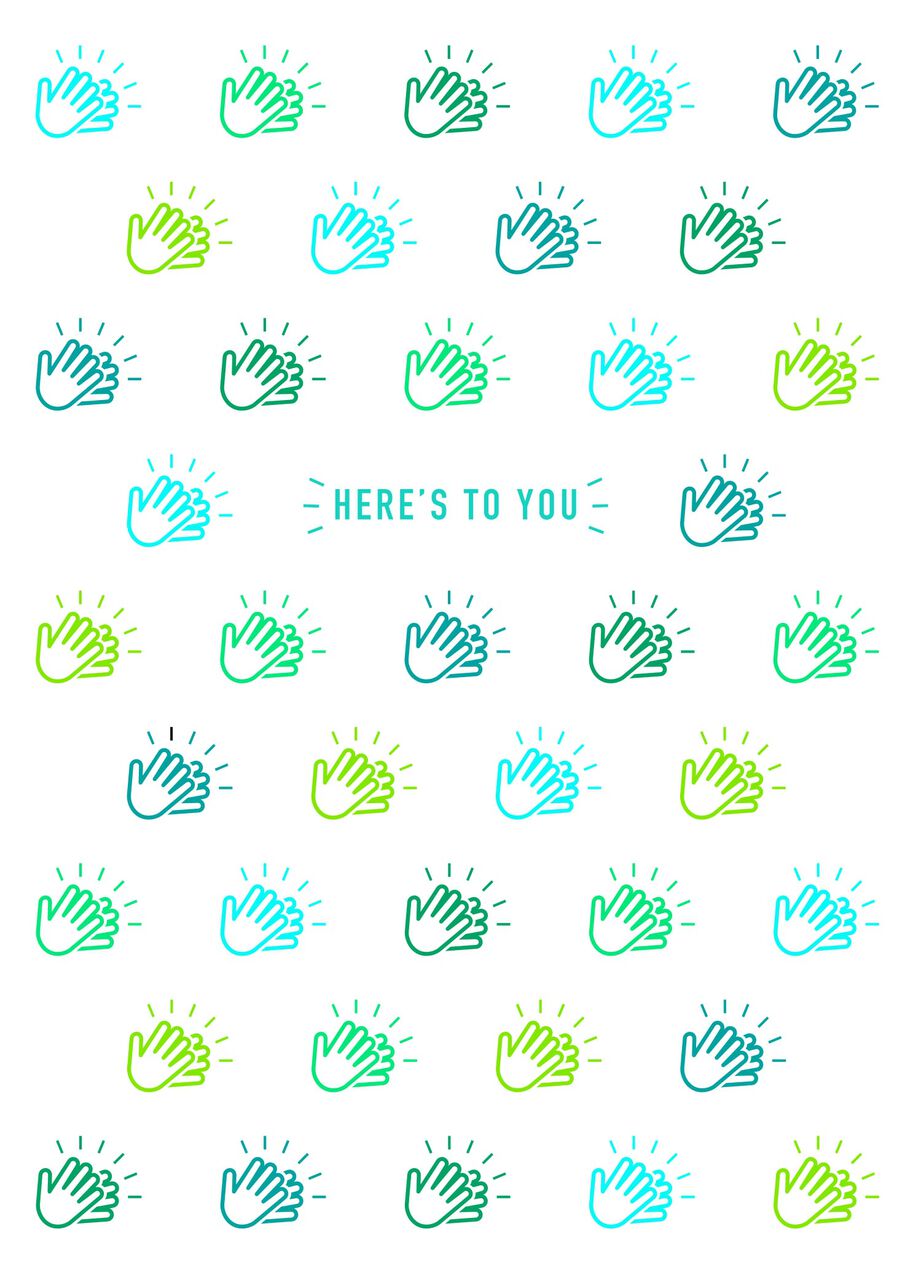 Here's to You & Applause Teacher Appreciation Card