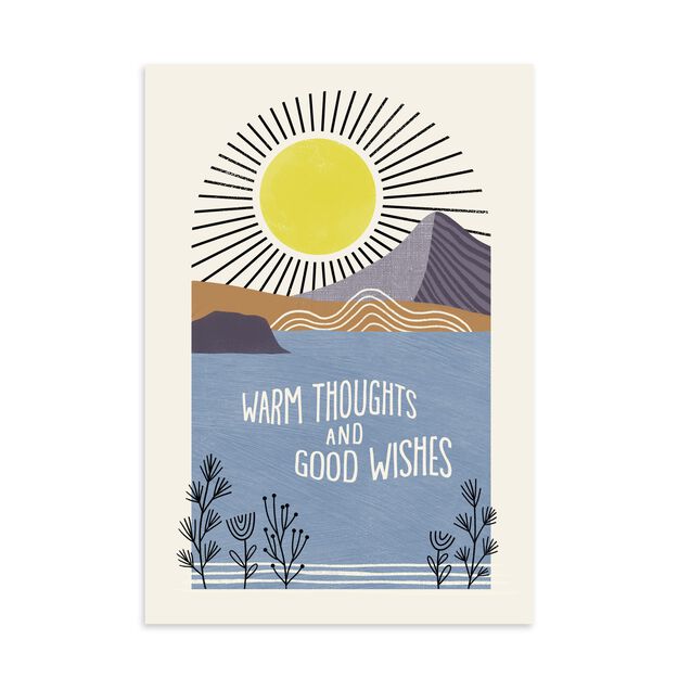 Warm Thoughts Sunny Lake Encouragement Card