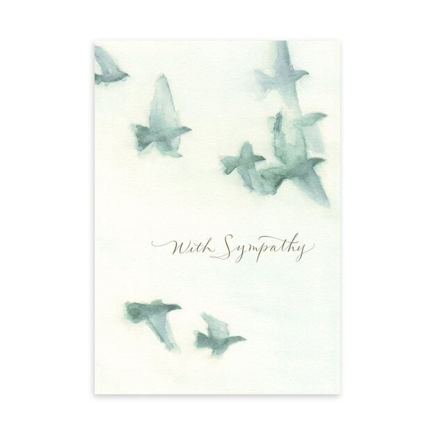 Watercolor Doves Sympathy Card