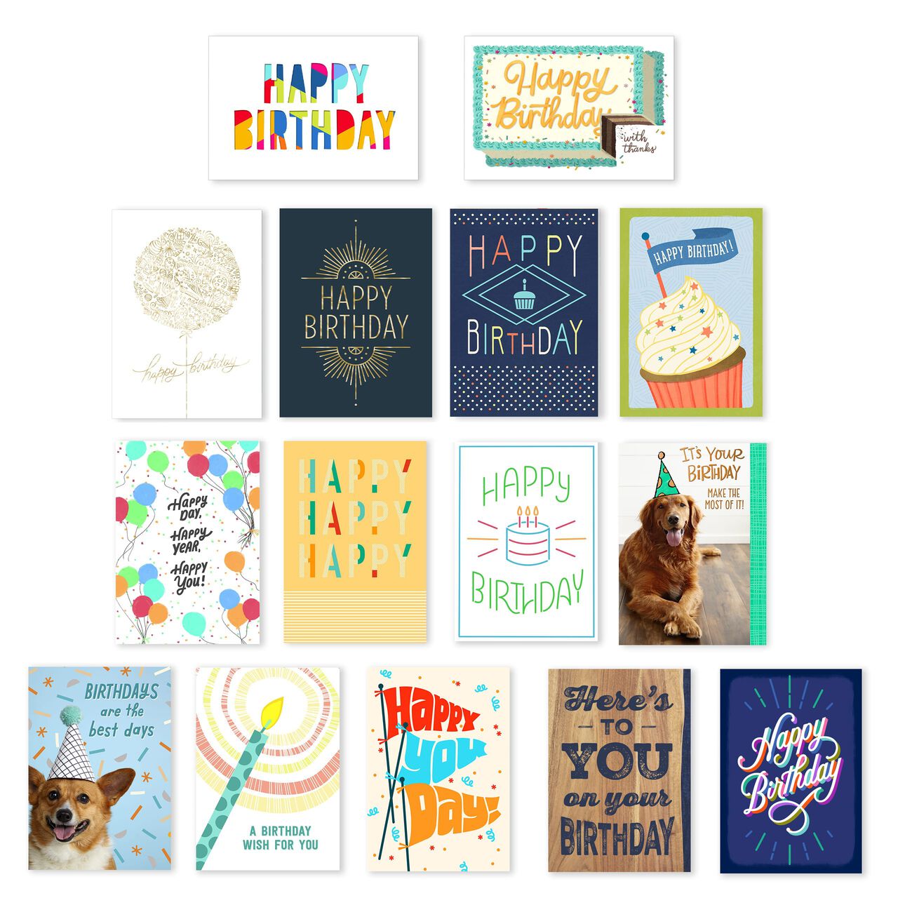 Assorted Value Birthday Cards 150 Pack image number 0