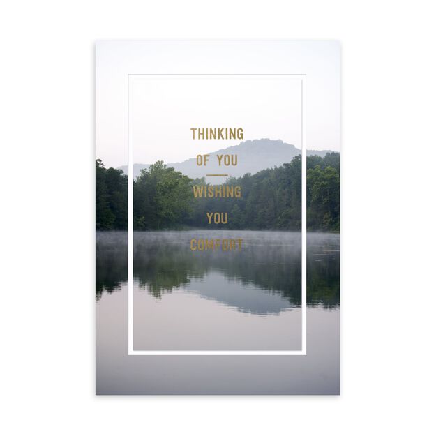 Serene Lake Sympathy Card