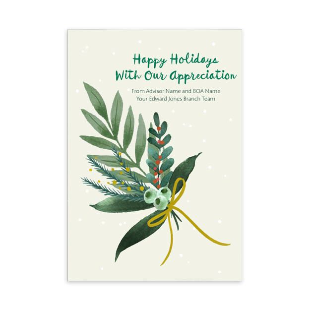 Seasonal Botanicals Customizable Cover Holiday Card